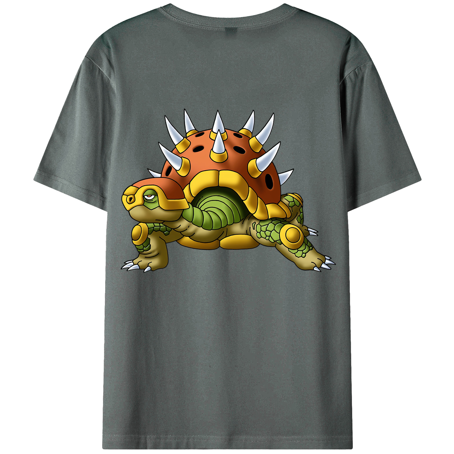 （画像用） ドラゴンクエスト Doragon Kuesuto Dragon Quest 綿100％ メンズ半袖Tシャツ（バックプリント） 通気性